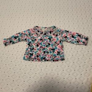 VINTAGE DISNEY Single Stitch Minnie Mouse Pastel Sweater RARE Ruffle Collar 0-6